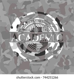 Academic on grey camo texture