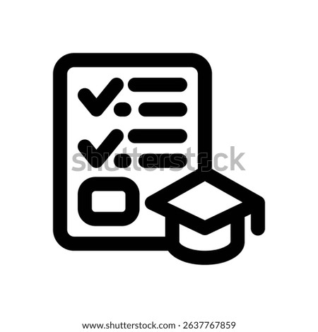 academic plan line icon. Clean and minimalist vector icon for websites, mobile apps, presentations, and logos. Fully scalable and customizable for any project.