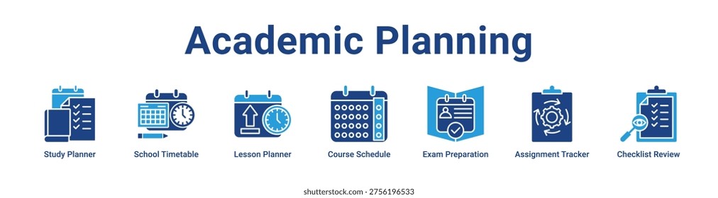 -Academic Planning icon banner and collection