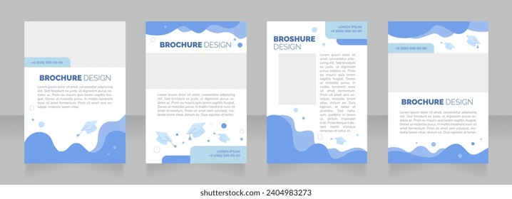 Academic positions of university blank brochure layout design. Vertical poster template set with empty copy space for text. Premade corporate reports collection. Editable flyer paper pages