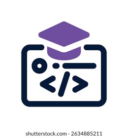 academic program duotone icon. Sleek and modern vector icon for websites, mobile apps, marketing materials, and corporate design. Fully scalable and ready to use.