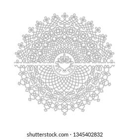 Academic proportions of the circular ornament
