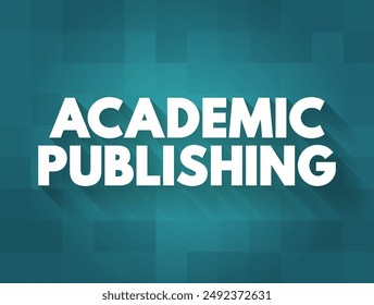La publicación académica es el subcampo de la publicación que distribuye la investigación académica y la beca, el concepto de texto de fondo