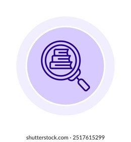 ícone de pesquisa acadêmica, pesquisa acadêmica, pesquisa científica, estudos, ícone de linha de projetos, ícone vetorial editável, pixel perfect, arquivo ai do ilustrador