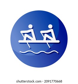 Academic rowing icon. A symbol dedicated to sports and games. Vector