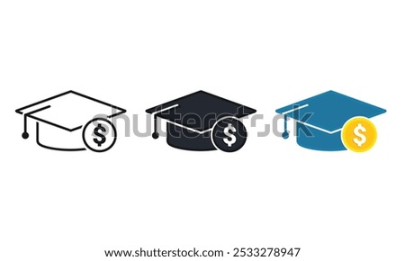 Academic scholarship icon. Illustration vector