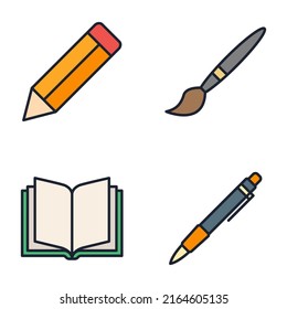 academic. School and Education set icon symbol template for graphic and web design collection logo vector illustration