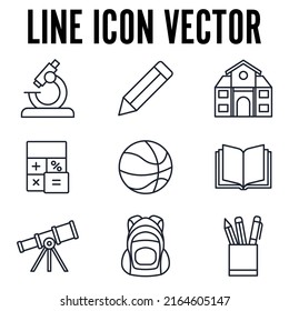academic. School and Education set icon symbol template for graphic and web design collection logo vector illustration