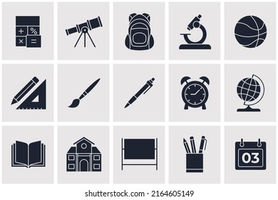 academic. School and Education set icon symbol template for graphic and web design collection logo vector illustration