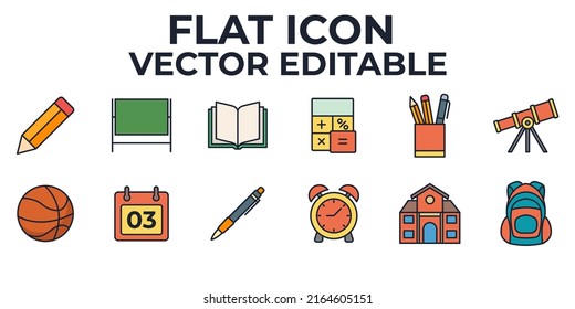 academic. School and Education set icon symbol template for graphic and web design collection logo vector illustration