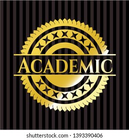 Academic shiny emblem. Vector Illustration. Detailed.