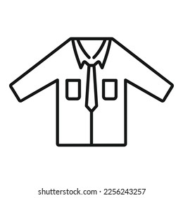 Academic shirt icon outline vector. Fashion suit. Code education