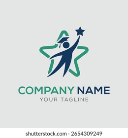 Design de logotipo de sucesso acadêmico para centros de aprendizado
