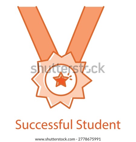 Academic success symbol for top performing students and educational excellence