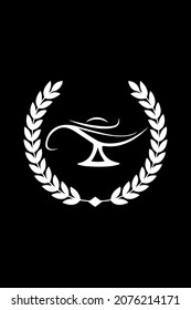 academic symbol nursing profession black background