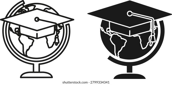 Academic symbol representing worldwide learning and scholarly pursuits for educational institutions and businesses.
