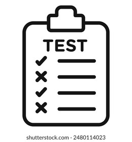 Academic Test Icon Ideal for Study Resources