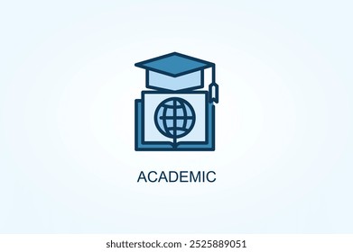 Academic vector or logo sign symbol illustration