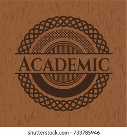 Academic wood emblem. Vintage.