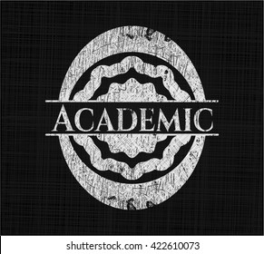 Academic written with chalkboard texture