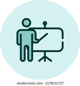 Academical discipline pedagogy, illustration, vector on a white background.