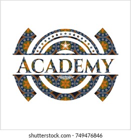 Academy arabic emblem. Arabesque decoration.