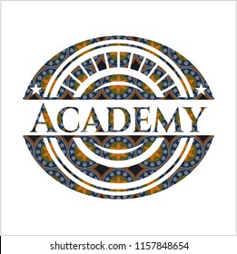 Academy arabic emblem background. Arabesque decoration.