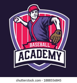 academy of baseball badge design