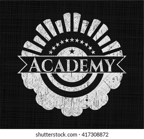 Academy with chalkboard texture
