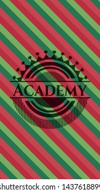Academy christmas style emblem. Vector Illustration. Detailed.
