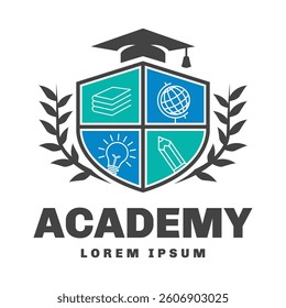 Academy college logo vector design
