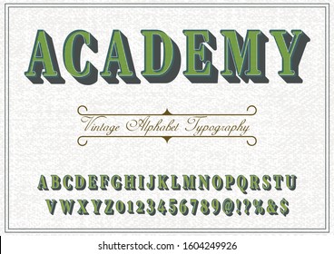 academy font abc retro typography a vector typeface