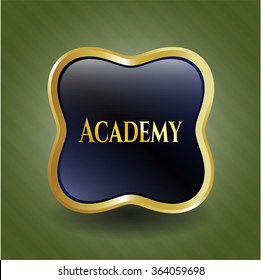 Academy gold badge or emblem