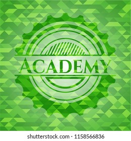 Academy green mosaic emblem
