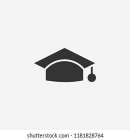 Academy hat icon illustration,vector student sign symbol