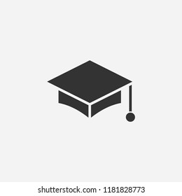 Academy hat icon illustration,vector student sign symbol