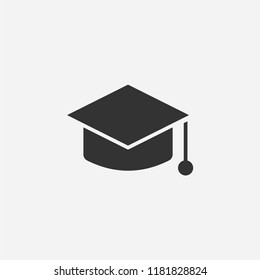 Academy hat icon illustration,vector student sign symbol
