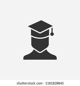 Academy hat icon illustration,vector student sign symbol