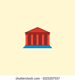 Academy icon flat element. Vector illustration of academy icon flat isolated on clean background for your web mobile app logo design.