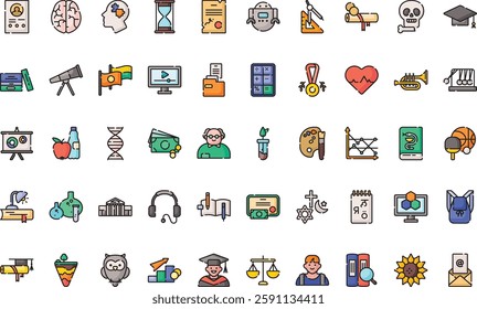 Academy icons High-Quality Vector Icons Collection with Editable Stroke. Ideal for Professional and Creative Projects.