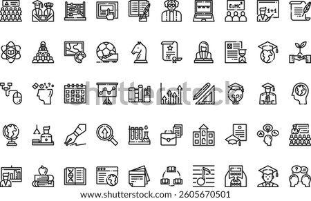 Academy icons High-Quality Vector Icons Collection with Editable Stroke. Ideal for Professional and Creative Projects