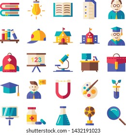Academy icons pack. Isolated academy symbols collection. Graphic icons element