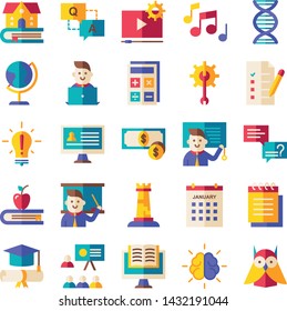 Academy icons pack. Isolated academy symbols collection. Graphic icons element