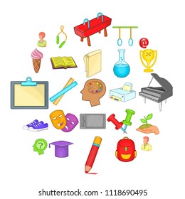 Academy icons set. Cartoon set of 25 academy vector icons for web isolated on white background