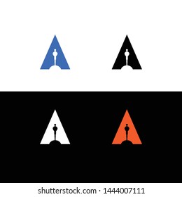 Academy logo with letter A. Vector logo, icon design Letter A