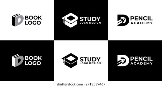Akademie Logo Buchstabe D Vektor modern, Bildung Logo Design
