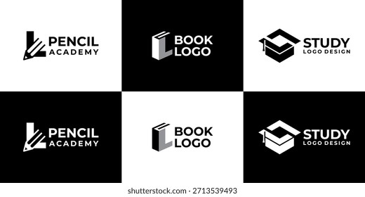 academy logo letra L Vector moderno, diseño de logo educativo