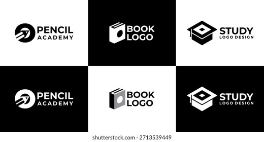 letra do logotipo da academia O vetor moderno, design do logotipo da educação