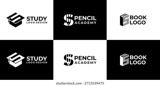 Akademie Logo Buchstabe S Vektor modern, Bildung Logo Design
