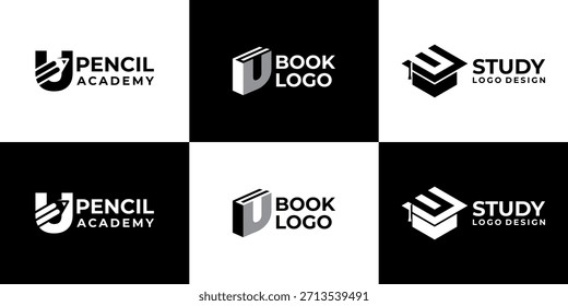 Akademie Logo Buchstabe U Vektor modern, Bildung Logo Design